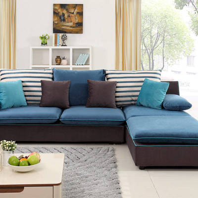 時尚轉角組合，尊貴寶石藍——早晨家居為您打造理想客廳休閑體驗